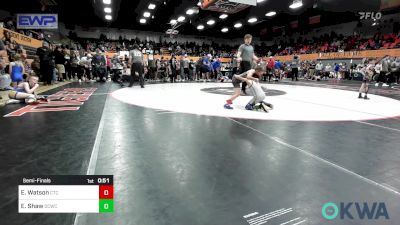 55 lbs Semifinal - Elliott Watson, Comanche Takedown Club vs Ezra Shaw, Deer Creek Wrestling Club