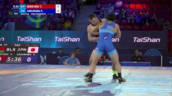 77 kg 1/4 Final - Tsimur Berdyieu, Belarus vs Kodai Sakuraba, Japan