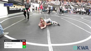 67 lbs Round Of 16 - MaraMay Roberson, Harrah Little League Wrestling vs Asher Bell, Division Bell Wrestling