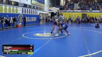 170 lbs Champ. Round 2 - Mallory Winner, Jay County vs Tia Leahy, NAPOLEON