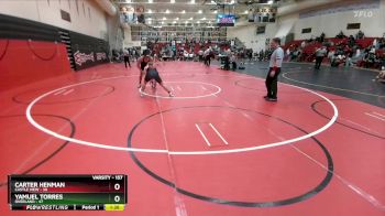 157 lbs Semifinal - Carter Henman, Castle View vs Yamuel Torres, Overland