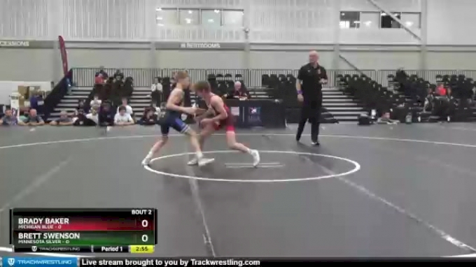 100 lbs Round 1 (8 Team) - Brady Baker, Michigan Blue vs Brett Swenson ...