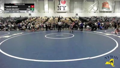 96 lbs Cons. Round 2 - Julian Orlosky, Johnstown Pee Wee Wrestling Club vs Simon Griggs, Club Not Listed