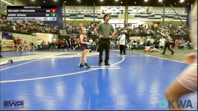 57 lbs Rr Rnd 5 - Avery Rosas, OKC Saints Wrestling vs Delaney Pritchard, Bristow Elementary Wrestling Club