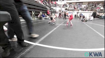 49 lbs Quarterfinal - Tatum Garbutt, Carl Albert vs Kallum Hendrickson, OKC Saints Wrestling