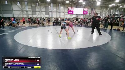 54 lbs Champ. Round 2 - Amanda Lillie, WA vs Sobina Clendaniel, AK