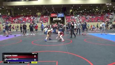 87 lbs Quarterfinal - Paxton Terry, NE vs William Pikett, TX