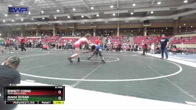 130 lbs Cons. Round 5 - Isaiah Dugan, Kansas Young Guns vs Emmett Corns, Team North Stars