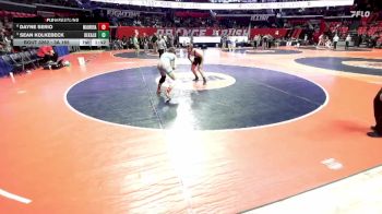 3A 165 lbs Cons. Round 2 - Dayne Serio, Aurora (West Aurora) vs Sean Kolkebeck, DeKalb