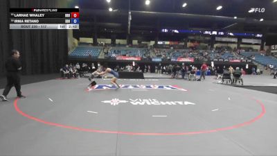 117 lbs Cons. Round 3 - Larhae Whaley, Dickinson State vs Irma Retano, Eastern Oregon
