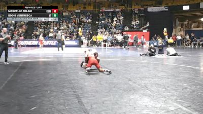 125 lbs Quarterfinal - Marcello Milani, Cornell vs Eddie Ventresca, Virginia Tech