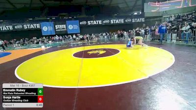 108 lbs Cons. Semis - Emmalin Rubey, Mat Rats Rebooted Wrestling vs Sonja Hartle, Outlaw Wrestling Club