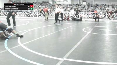 182 lbs Consi Of 16 #2 - Luke Padgett, NC vs Brieon Mayfield, NC