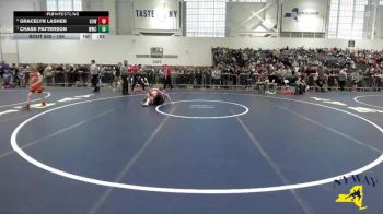 134 lbs Round 1 - Chase Patterson, Wayne Wrestling Club vs Gracelyn Lasher, District 3 Wrestling