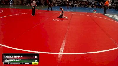 50 lbs Finals (8 Team) - Cameron Reinhart, Caledonia/Houston vs Noah Nordquist, Bemidji