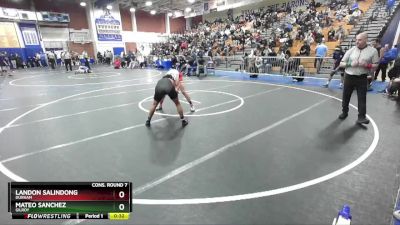 120 lbs Cons. Round 7 - Landon Salindong, Durham vs Mateo Sanchez, Gilroy