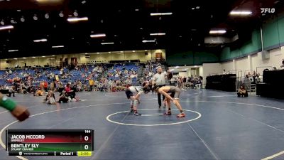 144 lbs Semifinal - Bentley Sly, Stuart Cramer vs Jacob Mccord, Grimsley