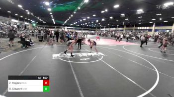 95 lbs Quarterfinal - Zander Rogers, Pounders WC vs Drayger Cloward, Uintah