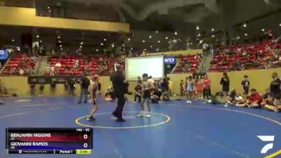 92 lbs Quarterfinal - Benjamin Higgins, AZ vs Giovanni Ramos, OK