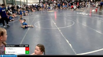 48-52 lbs Champ. Round 1 - Theo Myers, Kearney Matcats vs Benjamin Dalrymple, GI Grapplers