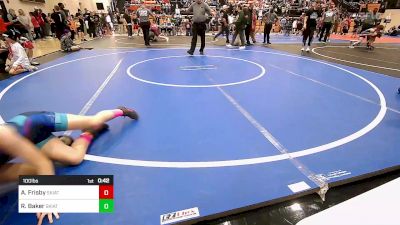 100 lbs Final - Arwen Frisby, Skiatook Youth Wrestling vs Roman Baker, Skiatook Youth Wrestling