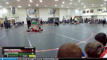 110 lbs Cons. Round 5 - Owen Porterfield, Contenders Wrestling Academy vs Triston Elmore, Indiana
