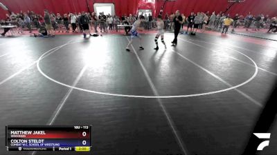 113 lbs Cons. Round 2 - Matthew Jakel, Wisconsin vs Colton Steldt, Combat W.C. School Of Wrestling