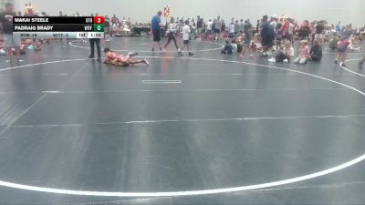 85 lbs Round 1 (6 Team) - Makai Steele, Backyard Brawlers vs Padraig Brady, Witchduck Training Facility