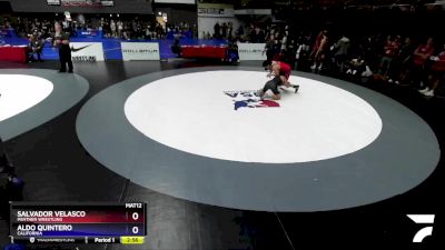 70 lbs Cons. Round 5 - Salvador Velasco, Panther Wrestling vs Aldo Quintero, California