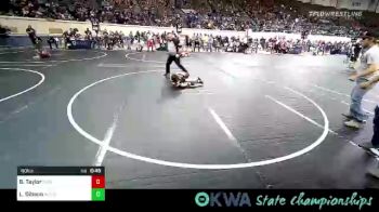 60 lbs Round Of 16 - Braxtyn Taylor, Clinton Youth Wrestling vs Leelyn Gibson, Wolfpak Wrestling