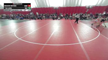 14U Boys - 105 lbs Champ. Round 2 - Deacon Meyers, West Salem Bangor Wrestling vs Eli Lunn, Wisconsin