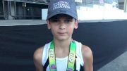 Keegan Smith after winning the 11yo 3000m