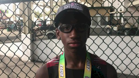 Robert Stewart after winning the 12 year old pentathlon