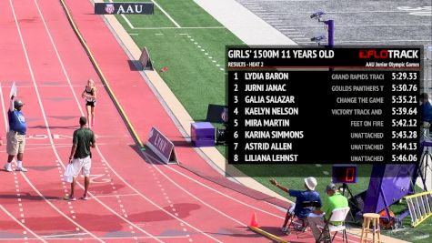 Girl's 1500m, Heat 3 - Age 11