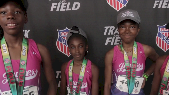 Jeuness Track Club 12yo Girls 4x800 Went Beastmode FTW At AAU Jr. Olympics 