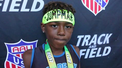 Shawn Church Jr shares words of wisdom for his fellow 9yo high jumpers