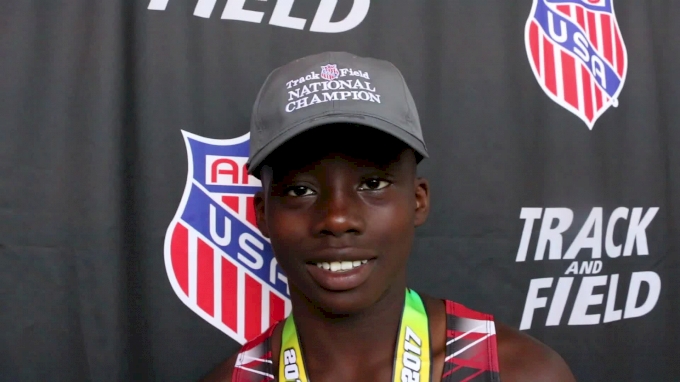 Nyckoles Harbor wins 12yo boys 100m