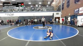 84 lbs Cons. Round 2 - Amelia Dangerfield, Ririe Youth Wrestling Club vs Seth Robison, Thunder Ridge Outlaws Wrestling Club
