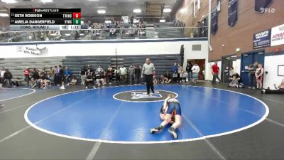 84 lbs Cons. Round 2 - Amelia Dangerfield, Ririe Youth Wrestling Club vs Seth Robison, Thunder Ridge Outlaws Wrestling Club