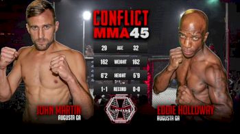 John Martin vs. Eddie Holloway - Conflict MMA 45 Replay