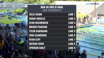 2017 Santa Clara Futures | Men 50m Freestyle B-Final