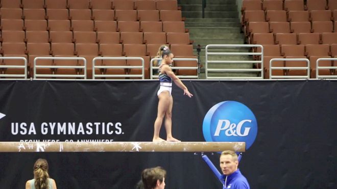 Sydney Barros 2nd Half On Beam - 2017 P&G Championships Podium Training