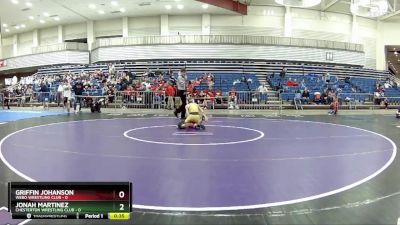 75 lbs Round 1 (6 Team) - Griffin Johanson, Webo Wrestling Club vs Jonah Martinez, Chesterton Wrestling Club