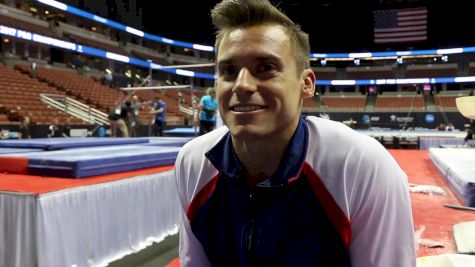 Sam Mikulak On New House In CO & Worlds Goals - 2017 P&G Championships Men Day 2