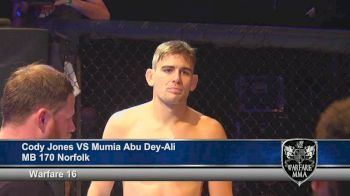 Cody Jones vs. Mumia Abu Dey-Ali - Warfare MMA 16 Replay
