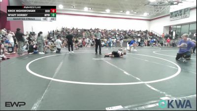 46 lbs Quarterfinal - Knox Nighswonger, Cushing vs Wyatt Dorsey, Mannford Pirate Youth Wrestling