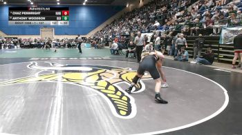 1 - 157 lbs Quarterfinal - Anthony Woodson, Bath County High School vs Chaz Penwright, Rural Retreat