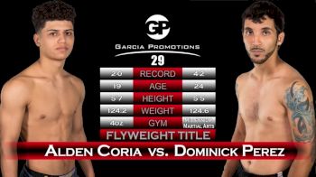 Alden Coria vs. Dominick Perez - Cage Combat 29 Replay -