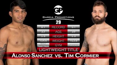 Alonso Sanchez vs. Tim Cormier- Cage Combat 29 Replay -