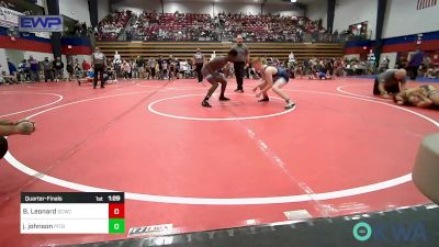 155 lbs Quarterfinal - Blayke Leonard, Dark Cloud Wrestling Club vs Jarius Johnson, Pitbull Wrestling Academy